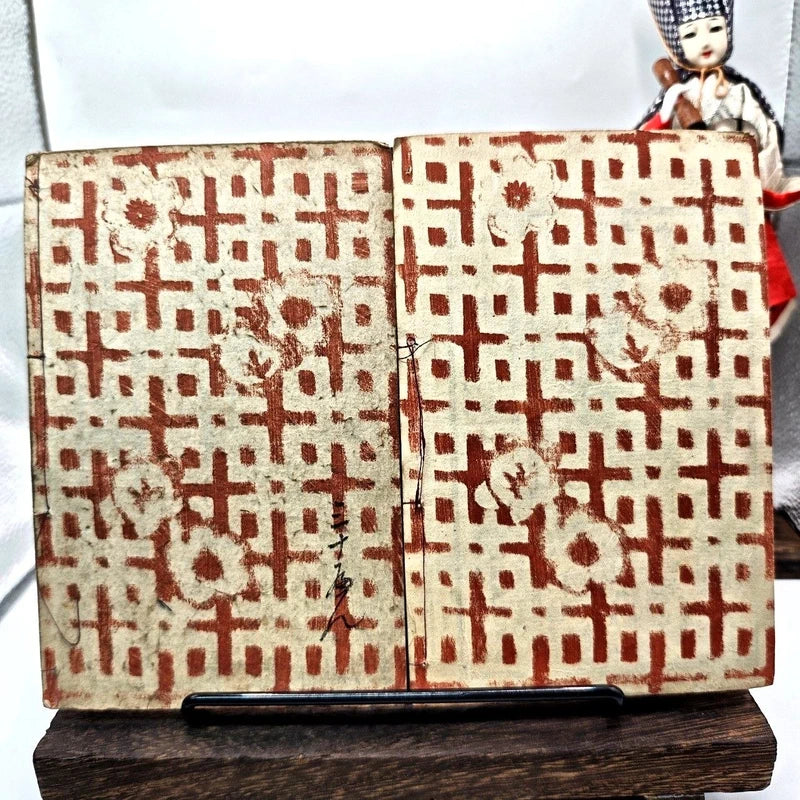 Coppia Libro Giappone Xilografia Edo Originale 1800 Drago Demone Spirito Magia