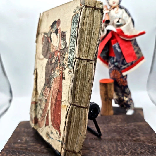 Libro Giappone Xilografia Edo 1800 Illustrato Ukiyo-e Bunko Completo